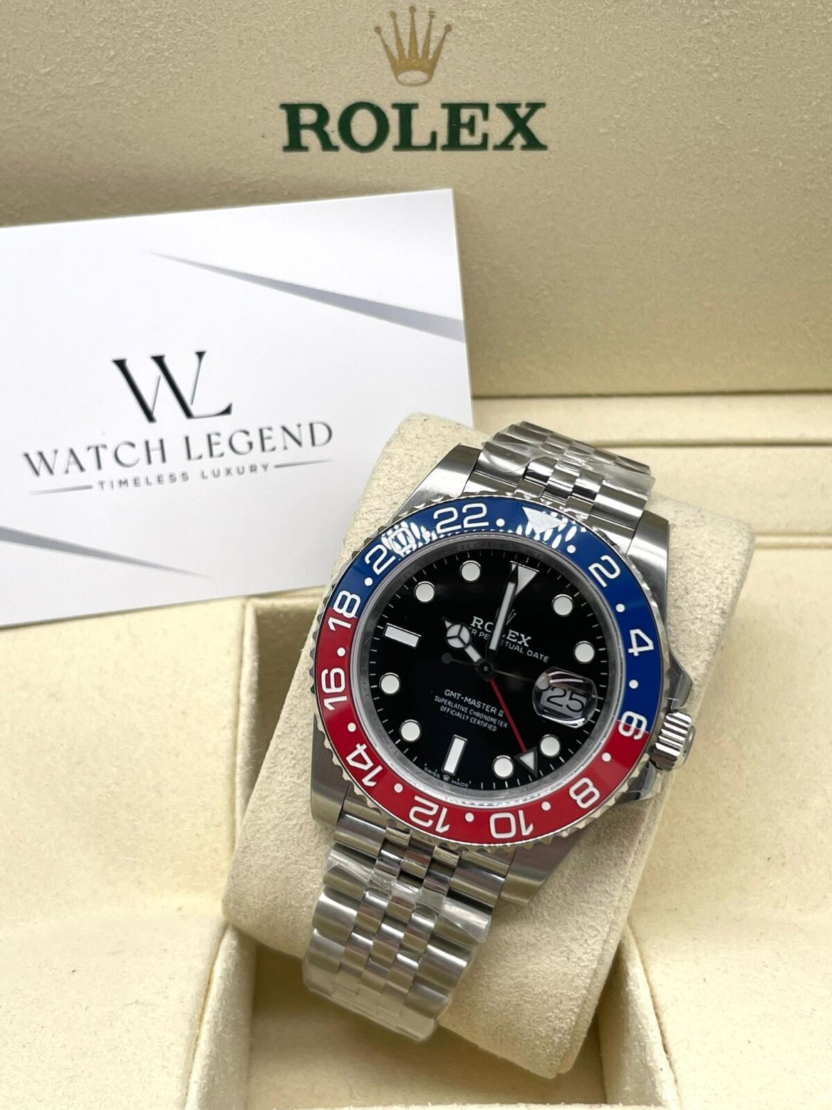 Rolex GMT-Master II Pepsi Jubilee 40MM BP - WatchLegend.nl